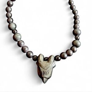 Elegant Silver Beaded Necklace